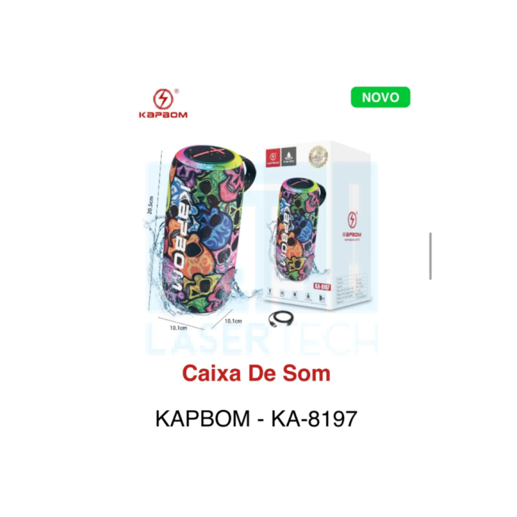 CAIXA DE SOM X-BASS 14W RMS KA-8197 KAPBOM